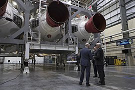 ULA's Horizontal Integration Facility at CCSFS in February 2018 Vice President Mike Pence Visits Kennedy SpaKSC-20180220-PH KLS02 0009ce Center (38580180480).jpg