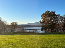 View of Hudson River and Catskill Mountains from Blithewood