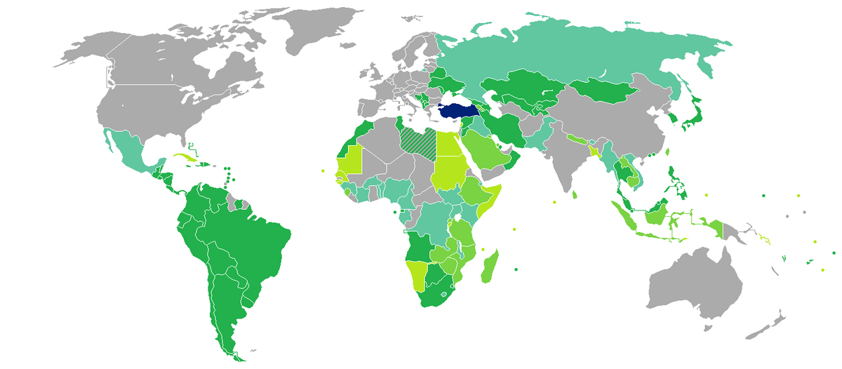 Visa requirements for Turkish citizens - Wikipedia