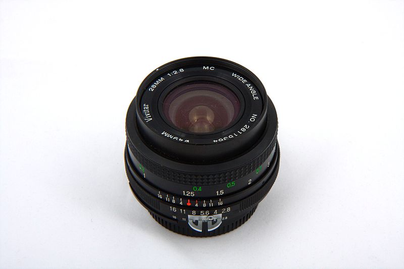 File:Vivitar MC 28mm f2.8 Wide Angle lens.jpg
