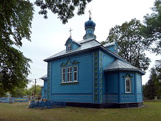Vyshniv Liubomlskyi Volynska-Saints Cosmas&Damian church-south-east view.jpg