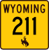 Wyoming Highway 211 Markierung