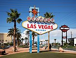 s’ berìahmta Schìld „Welcome to Las Vegas“