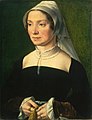 Probably Antwerp 16th CenturyAntwerp 16th CenturyWife of a Member of the de Hondecoeter Family1543oil on panelpainted surface: 24.5 x 18.8 cm (9 5/8 x 7 3/8 in.)overall (panel): 26 x 20.1 cm (10 1/4 x 7 15/16 in.)Gift of Adolph Caspar Miller1953.3.4
