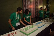 Wikidata Birthday Cake Cutting at WikidataCon 2019