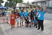 Silent action walk with Nora at Wikimania 2016 in Esino Lario.