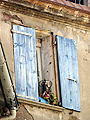 Porticons blaus a Perpinya, França