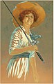 1914, girl with fishing pole