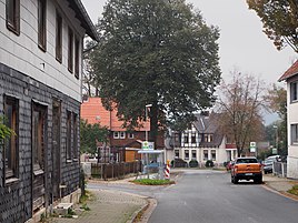 Straßenszene in Wrescherode (Landwehr)