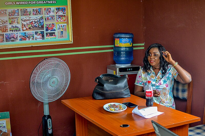 File:Yinka at the WIkimedia User Group's Strategy Meeting.jpg