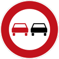 Überholverbot für Kraftfahrzeuge aller Art No Passing (for any vehicle type)
