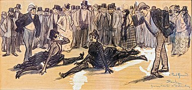 La Goulue et Valentin le Désossé dansant au Moulin Rouge - Théophile Alexandre Steinlen (La Goulue and Valentin the Boneless dancing at the Moulin Rouge)