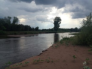 Песчаный берег Боровки