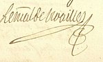 1756 signature of Adrien Maurice de Noailles, Duke of Noailles (1678-1766) Maréchal of France.jpg