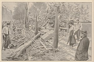 18960910 - Le Monde illustré - Georges Redon - Tornade du 10 septembre 1896 à Paris - Les étalages des bouquinistes.jpg