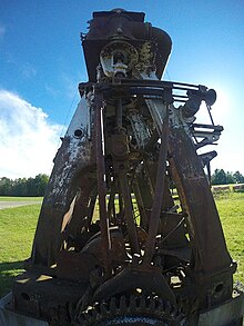 SS Canadiana Triple Expansion Steam Engine on display in Alexander, New York, as part of the WNY Gas & Steam Engine Association 1910 engine of Detroit Shipbuilding Company.jpg