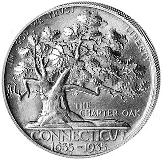 Connecticut Tercentenary half dollar US commemorative 50-cent coin
