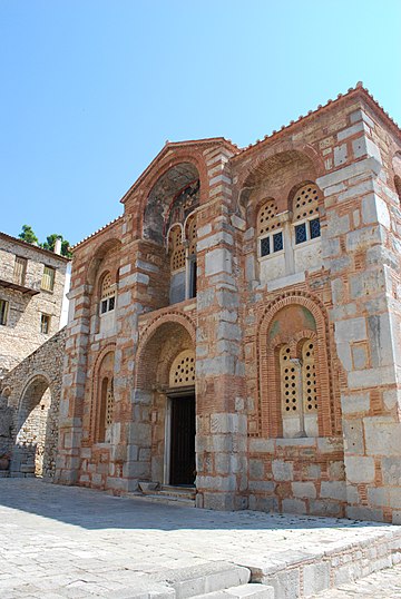 Exterior view of Hosios Loukas monastery, artistic example of the Macedonian Renaissance