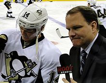 Dan Potash interviews Chris Kunitz, December 2011. 2011-12-03 Potash with Kunitz.JPG