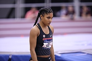 Tara Davis bei den NCAA-Meisterschaften 2018