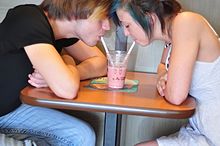 Sharing a drink 215-365 - This Strawberrybananna smoothie is better than the Wildberry (- (4760692715).jpg