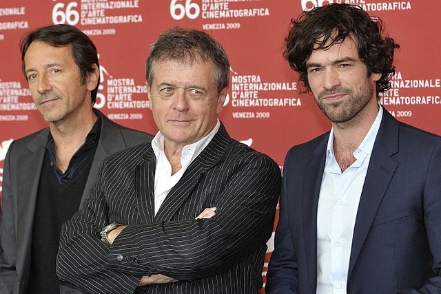 Jean-Hugues Anglade, Chéreau and Romain Duris at the Venice Film Festival, 2009