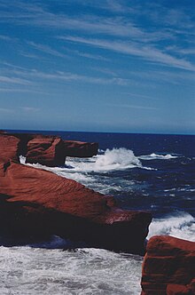Magdalen Islands, Cap-aux-Meules, Chemin du Phare, tail of storms, winds and rough seas 960616 16 Cap Meules.jpg