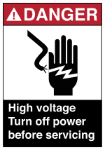 ANSI Z535 - Danger High Voltage.svg