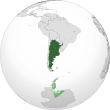 Location of Argentina (green)