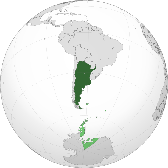 Argentina con i territori rivendicati