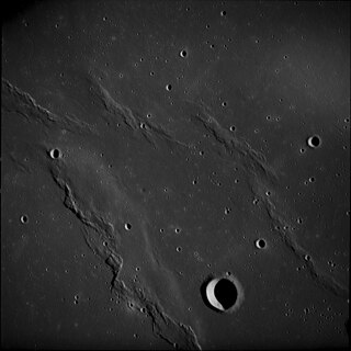 Wrinkle ridge ridge, feature commonly found on lunar maria