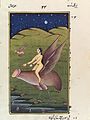 A woman riding on an enormous winged penis. Gouache Wellcome L0033078.jpg
