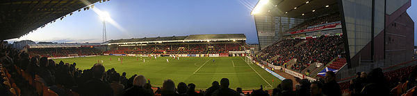 Pittodrie Stadium from the away section of the South Stand Aberdeen PittodrieStadium.jpg