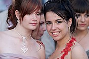 Girls at a college prom, 2008