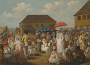 Agostino Brunias - Linen Market, Dominica - Google Art Project