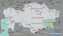 Regione di Almaty - Localizzazione