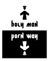 Ambigram holy man porn way.png