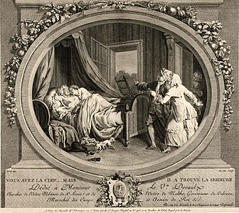 Vous avez la clef... mais il a trouvé la serrure, d'après Antoine Borel (1780)