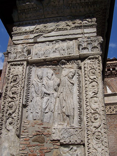 Arcus Argentariorum in Rome, a private offering of the argentarii and negotiantes of the Forum Boarium