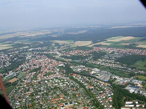 Büren (Westfalen) aerial view from south