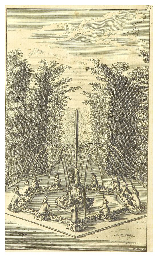 La fontaine de Versailles par G. Bickham, 1768