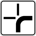 Т13 Diagram of priority road direction