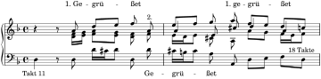 BWV 244 Incipit Nr. 62b Gegrüßet seist du.svg