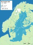 En bild av ancylussjön runt 7500 före kristus visar Glafsfjorden som en faktisk fjord.