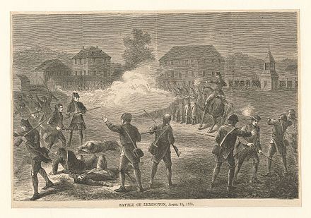 Battle of Lexington, April 19, 1775, New York Public Library