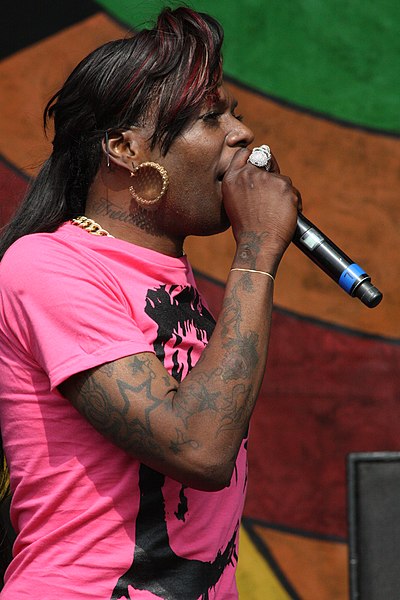 Bounce artist Big Freedia performing at New Orleans Jazz Fest 2014