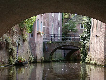 A network of canals under the old town centre of historic 's Hertogenbosch