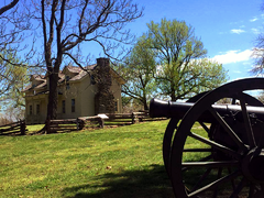 The Borden Farm was the scene of some of the heaviest fighting of the day. Borden House at Prairie Grove.png