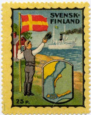 Envelope stamp (not postage) issued by the Swedish People's party in 1922.