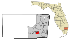 Broward County Florida Incorporated and Unincorporated areas Cooper City Highlighted.svg